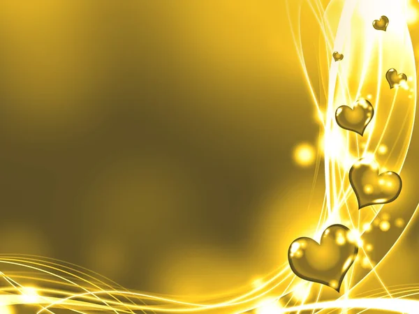 Gold valentines Hintergrund — Stockfoto