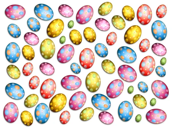 Huevos de Pascua coloridos aislados sobre fondo blanco —  Fotos de Stock