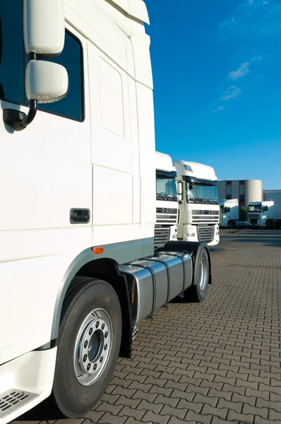 White trucks — Stock Photo, Image