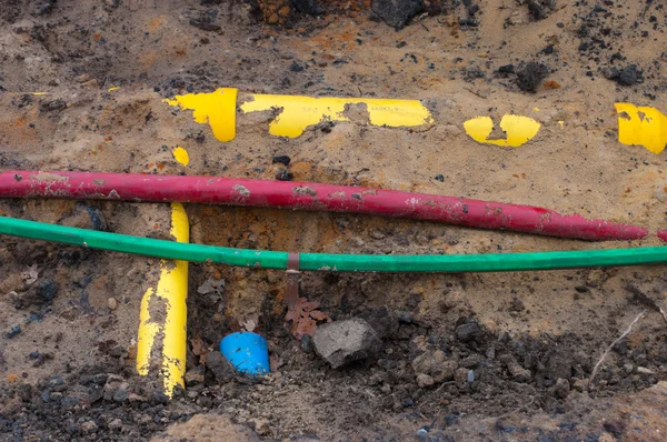 Tubos y cables de PVC — Foto de Stock