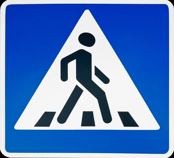 交通标志"人行横道"。特写 — 图库照片