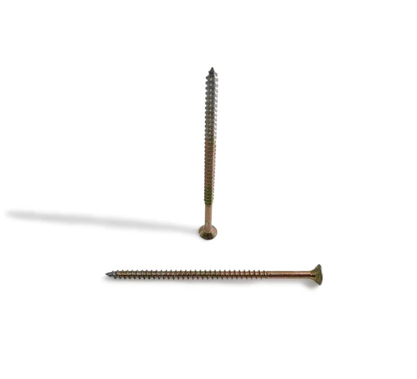 Long screws. Close-up, isolated — Stock Photo, Image