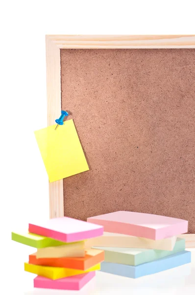 stock image Cork board with sticky notes and pads