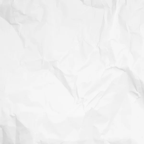 Белый скомканный бумажный фон — стоковое фото