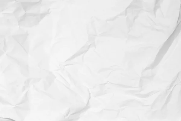 Белый скомканный бумажный фон — стоковое фото