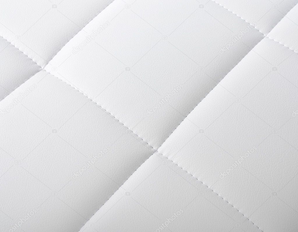 White leather texture, furniture upholstery, white sofa background