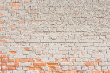 White brick wall background or texture clipart