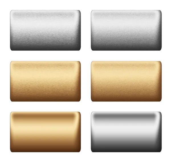 Metal prata placas de textura de ouro, fundo para inserir texto ou design — Fotografia de Stock