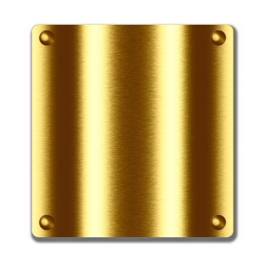 Gold metal board. empty illustration, texture, background to insert text or clipart