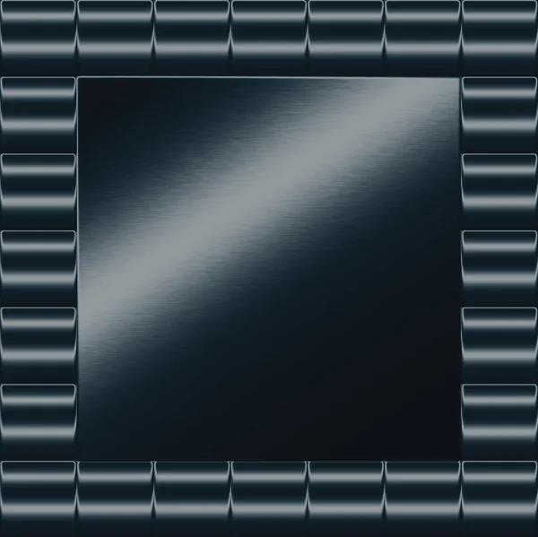 Abstrakte marineblaue Metallrahmen zum Einfügen von Text oder Design — Stockfoto