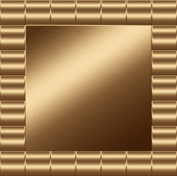 Abstract gold metal frame to insert text or design — Stock Photo, Image