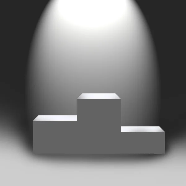 3d pódio vazio em ilustração de luz para projetar — Fotografia de Stock