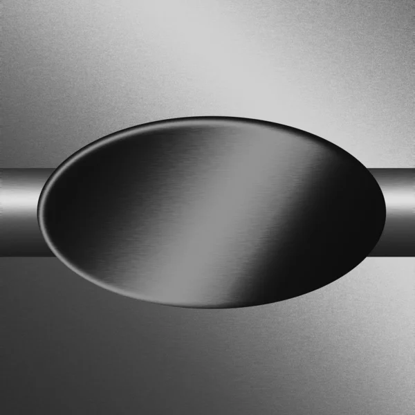 Texture métallique ovale sablée argentée, fond de web design ou publicité — Photo