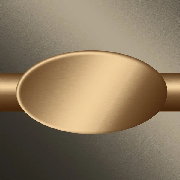 Gouden gezandstraald ovale metalen textuur, achtergrond van webdesign of advertisin — Stockfoto