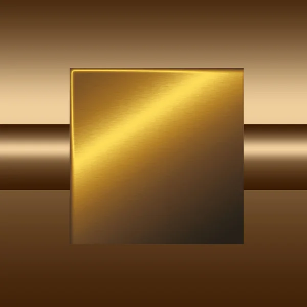 Złota piaskowane kwadrat metal teksturowanej zarządu, tło do projektowania stron internetowych lub — Zdjęcie stockowe
