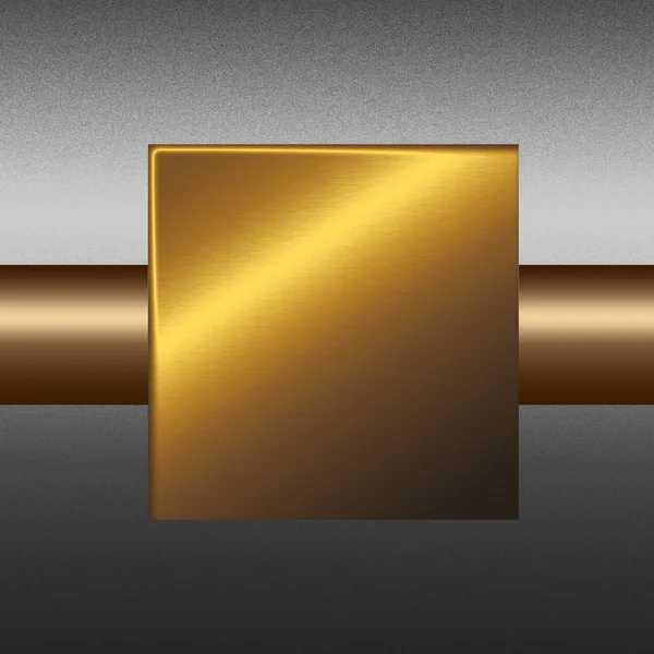 Ouro prata jateado quadrado metal texturizado placa, fundo para web desi — Fotografia de Stock