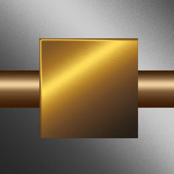 Ouro prata jateado quadrado metal texturizado placa, fundo para web desi — Fotografia de Stock