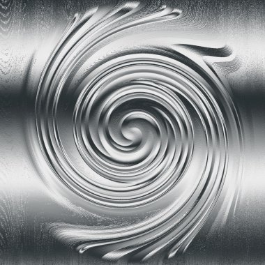 Abstract spiral metal relief, silver metal helix to design clipart