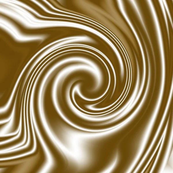 Satin gold silk fabric helix, smooth spiral to insert text or design — Stock Photo, Image