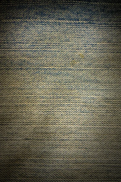 Worn escuro jeans textura têxtil, fundo vinheta para inserir texto ou desig — Fotografia de Stock