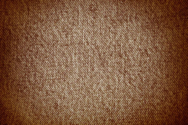 Kahverengi gerçek Tekstil doku, vignette arka plan eklemek için metin veya tasarım — Stok fotoğraf