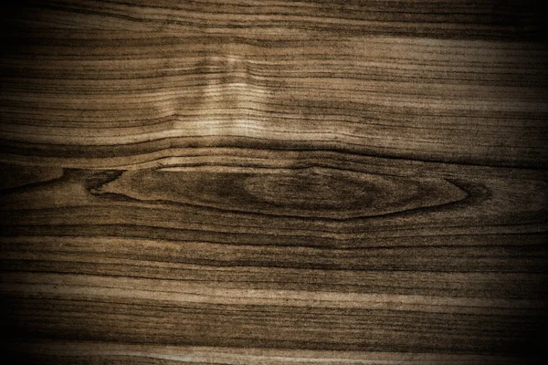 Natuurlijke hout textuur, bruin grunge achtergrond en zwarte vignet — Stockfoto