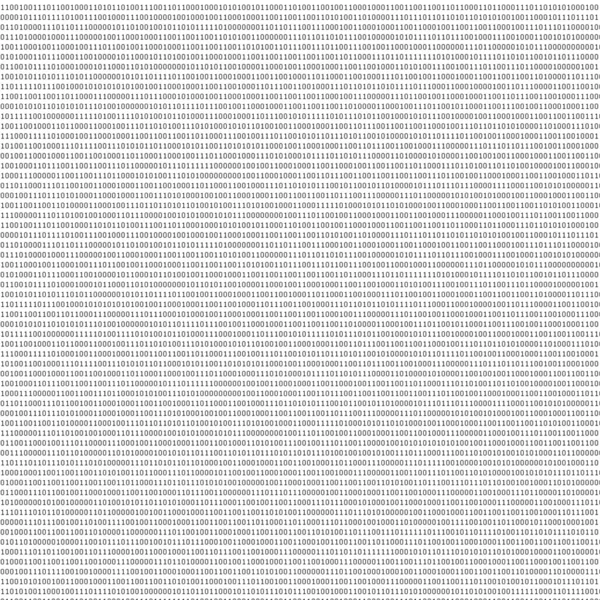 Svart binära koder på vitt som abstrakt textur — Stockfoto