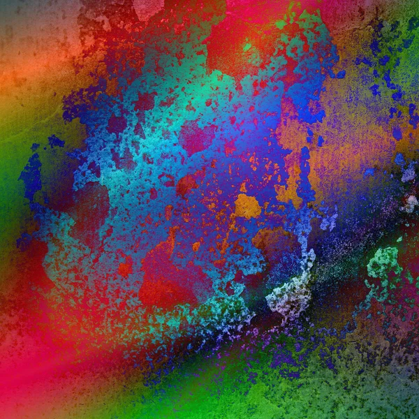 Oude muur in de kleuren van de regenboog als abstracte achtergrond of textuur — Stockfoto