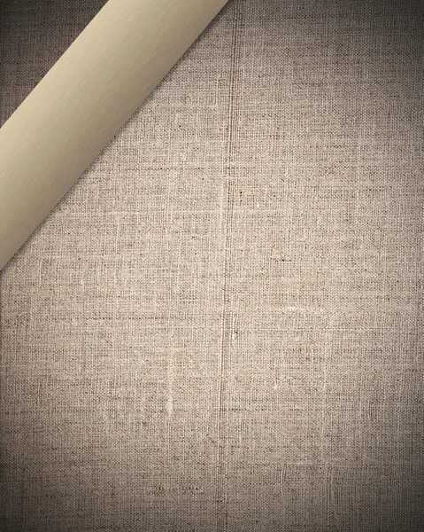 Стареющая коричневая ткань с коричневой полосой в качестве винтажного фона для вставки текста или дизайна — стоковое фото
