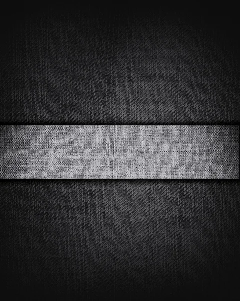 Grunge black fabric with gray bar as vintage background for insert text or design — Stock Photo, Image