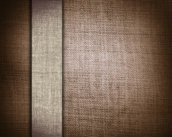 Grunge tecido marrom com barra como fundo vintage para inserir texto ou design — Fotografia de Stock