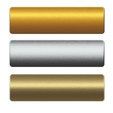 Collection of gold and silver metal bars clipart