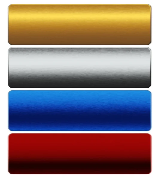 Samling av metallstänger: guld, silver, blå, röd — Stockfoto