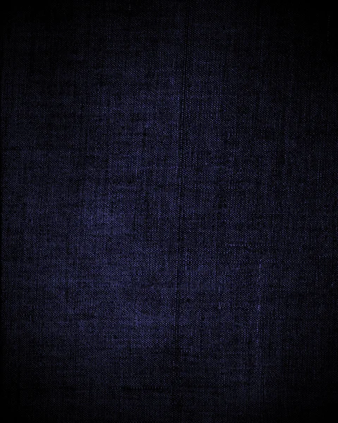 Tmavě modré plátno pozadí nebo textura — Stock fotografie