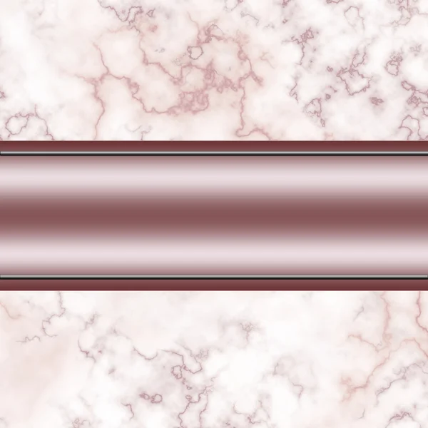 Telha de mármore violeta e barra metálica para inserir texto ou design — Fotografia de Stock