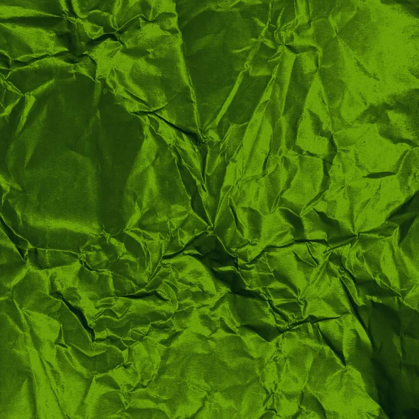 Yeşil buruşuk metalik tuval dokusu — Stok fotoğraf