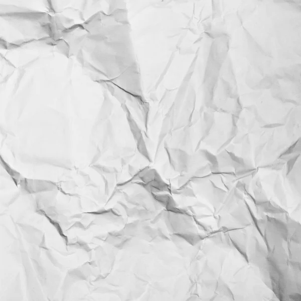 White crumpled paper texture or background — Stock Photo, Image