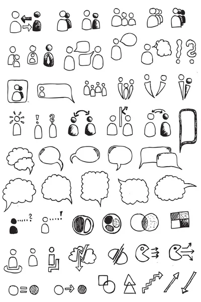 Elemento de dibujo manual de comunicación — Archivo Imágenes Vectoriales