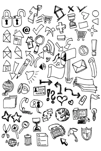 Mão desenhar ícone de comunicação —  Vetores de Stock