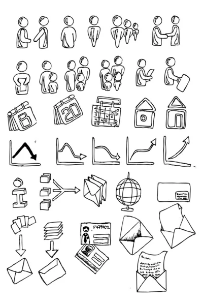 Mano dibujar icono de comunicación — Archivo Imágenes Vectoriales