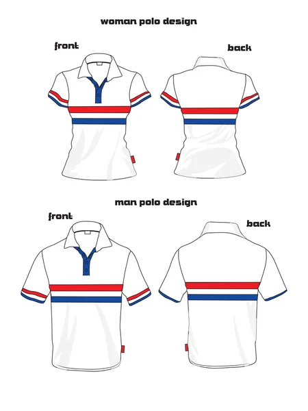 Nouveau design de polo pour un vecteur sportif décent — Image vectorielle