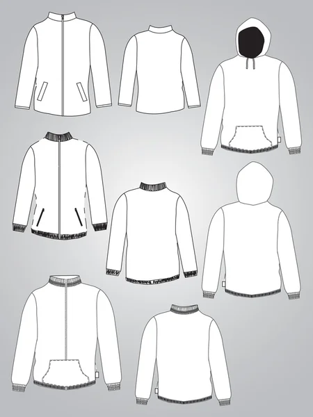 Vektor sweatshirt design collection Royaltyfria Stockvektorer
