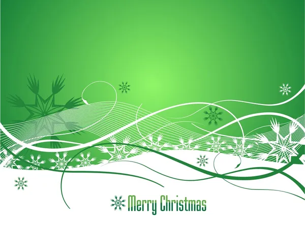 Green fresh Merry Christmas background — Stock Vector