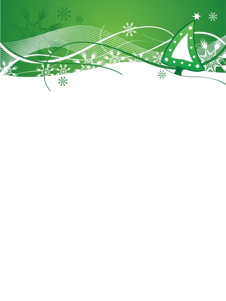緑のクリスマス ベクトル — ストックベクタ