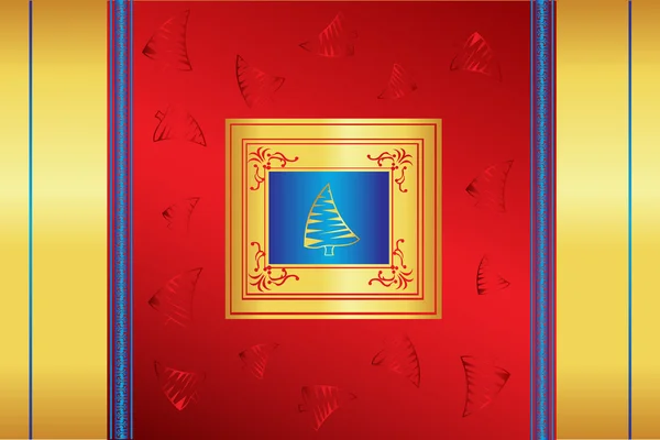 Abstract Kerst achtergrond met een boom — Stockvector