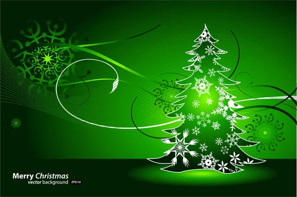 Christmas green background — Stock Vector