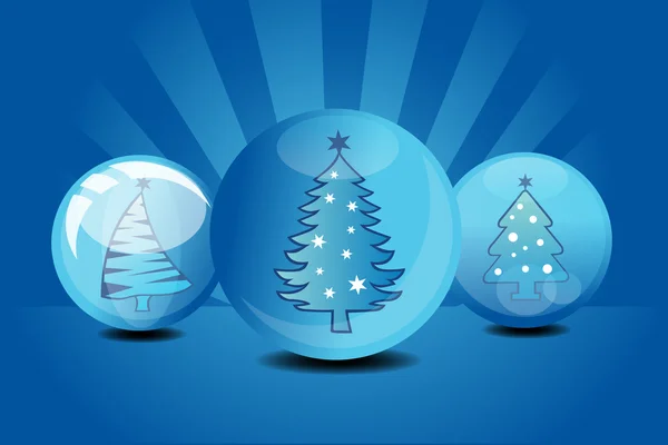 Vánoční skleněná koule pozadí — Stockový vektor