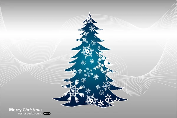 Χριστούγεννα δημιουργικό δέντρο φόντο — Διανυσματικό Αρχείο