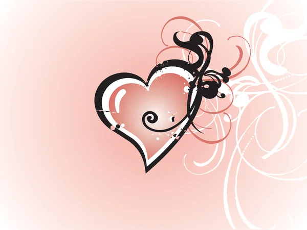 Celebre o coração de Valentim de desenho Vetores De Stock Royalty-Free