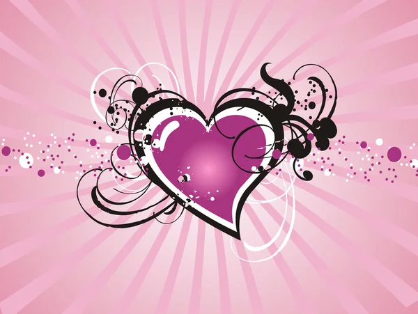Valentijn abstracte hart — Stockvector